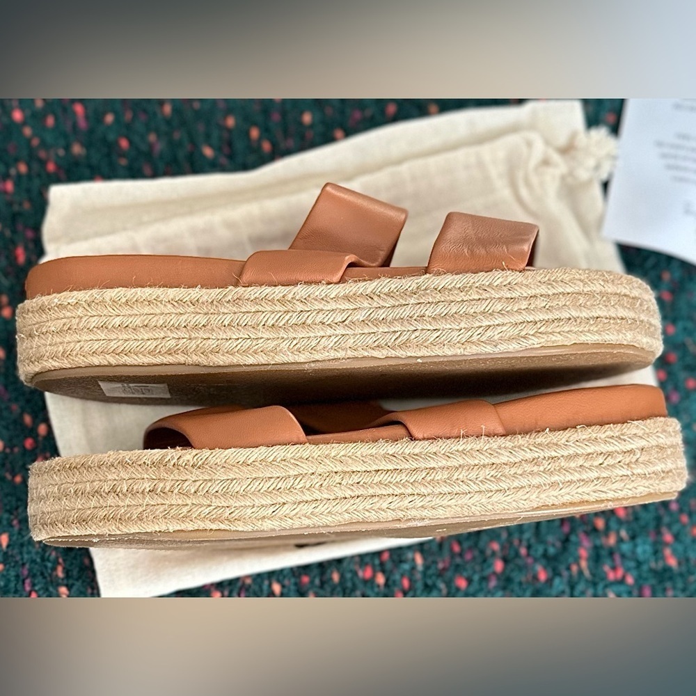 beek Twinspot Leather Platform Sandals NWT Tan Size 8 - Picture 11 of 15